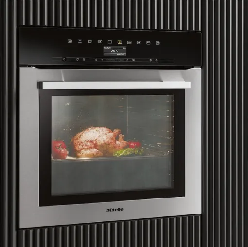 Forno H7364BP in acciao inox con sonda termometrica ed illuminazione Led di Miele