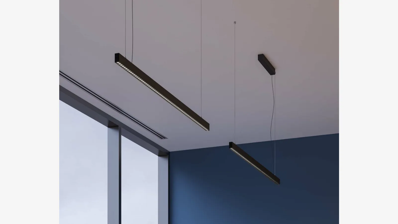 Lampada a sospensione Zirkol Linear UGR di ILTI luce