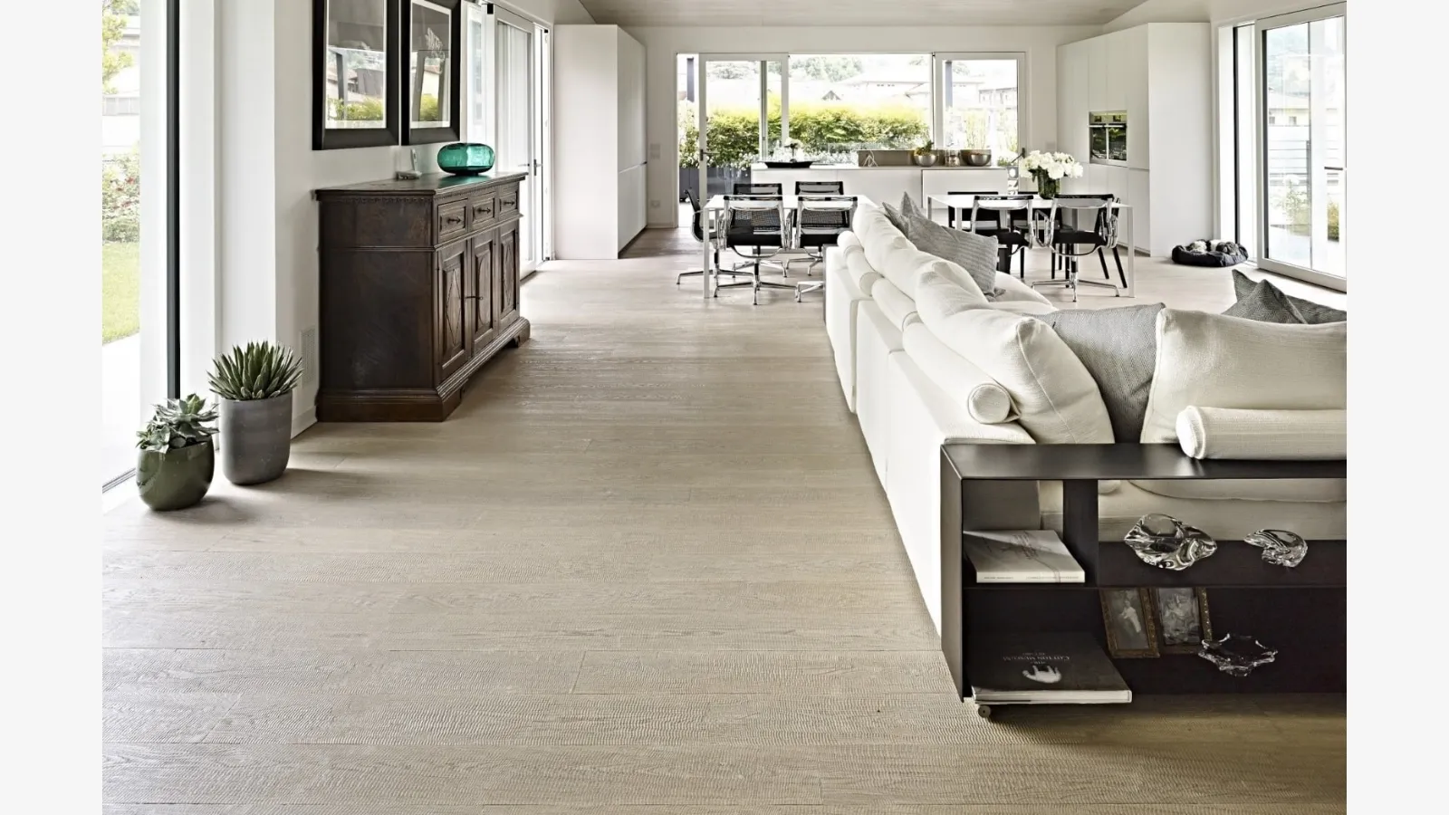 Parquet Re Bianco in Rovere nodoso piano sega di Fiemme Tremila