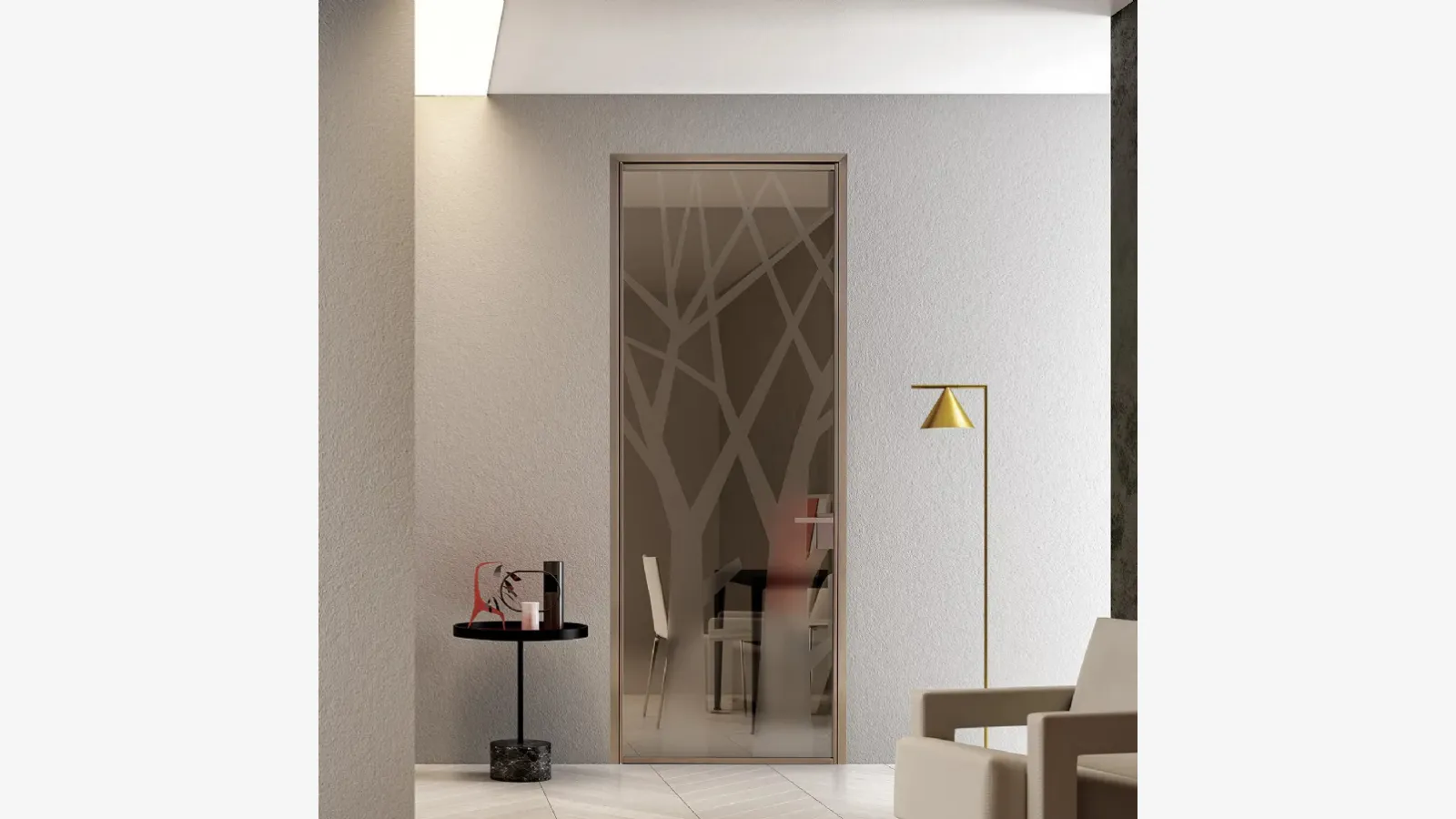 Porta per interni Mini Tall Glass Bronze di Bertolotto