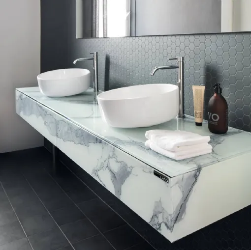 Lavabo di design in ceramica Inbilico di Lago