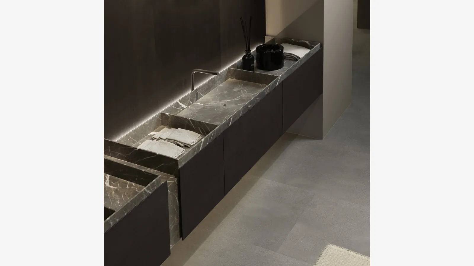 Mobile da Bagno Nabatei Rovere Grigio di Antoniolupi