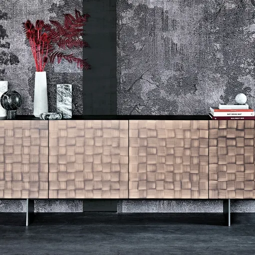 Madia Arizona Crossing in legno Brushed Bronze di Cattelan Italia