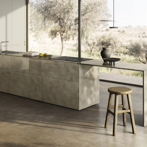 Cucina Design con isola 36e8 Cut Project 2821 di Lago