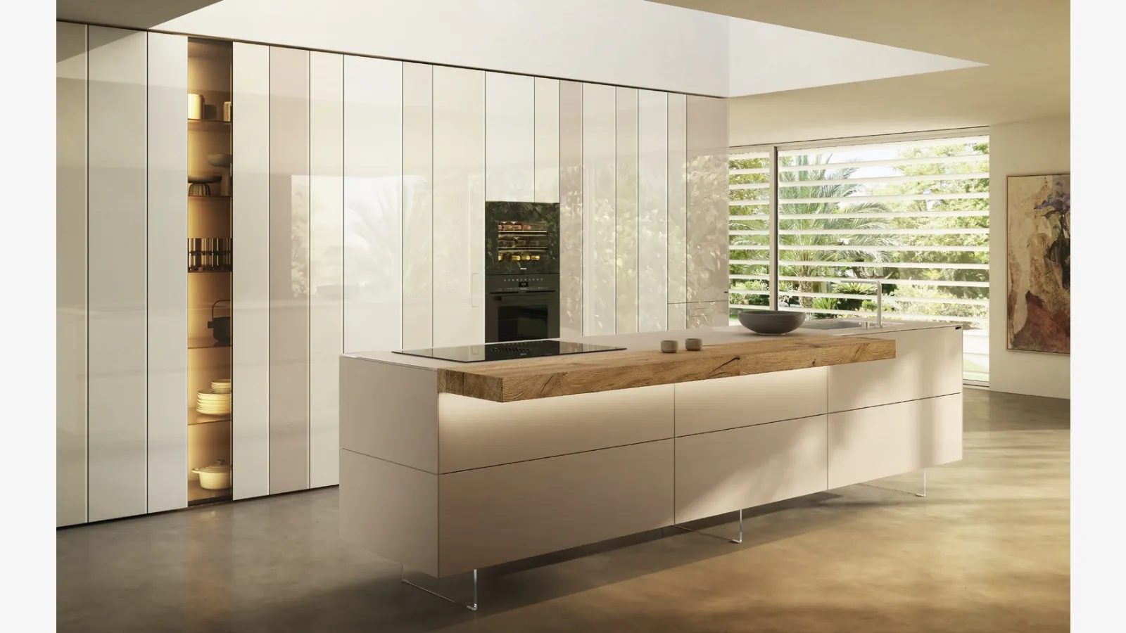 Cucina Design con isola 36e8 Cut Project 2824 di Lago