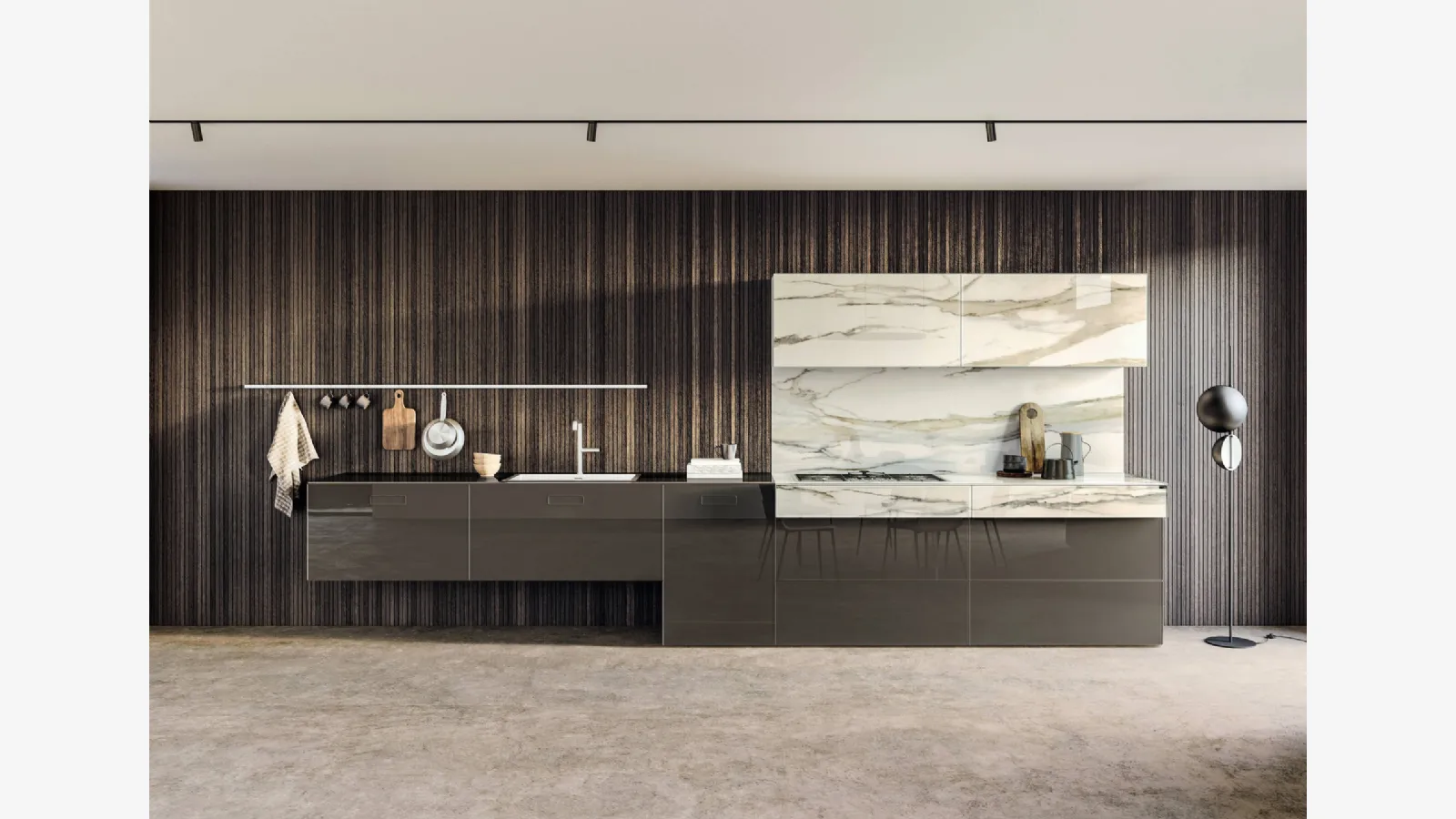 Cucina Design 36e8 Marble XGlass 1090 di Lago