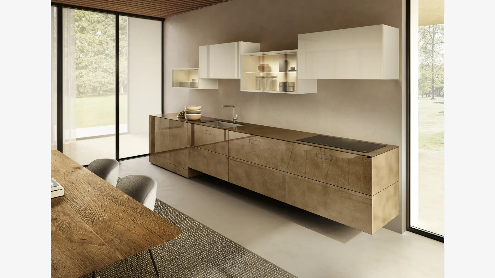 Cucina Design ad angolo 36e8 Project 2819 di Lago