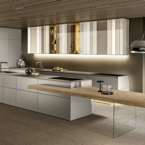 Cucina Design con isola NOW Project 2828 di Lago