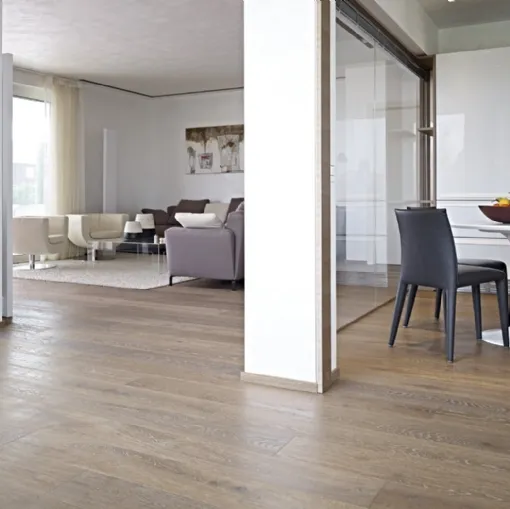 Parquet Nocciolieve in Rovere nodoso levigato di Fiemme Tremila