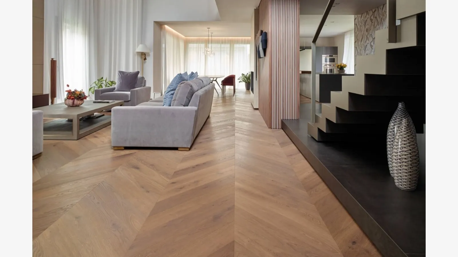 Parquet Nocciolieve in Rovere nodoso spazzolato di Fiemme Tremila