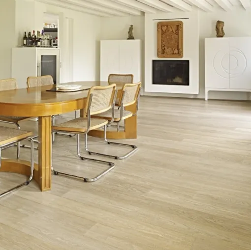 Parquet Platino in Rovere senza nodi piano sega di Fiemme Tremila