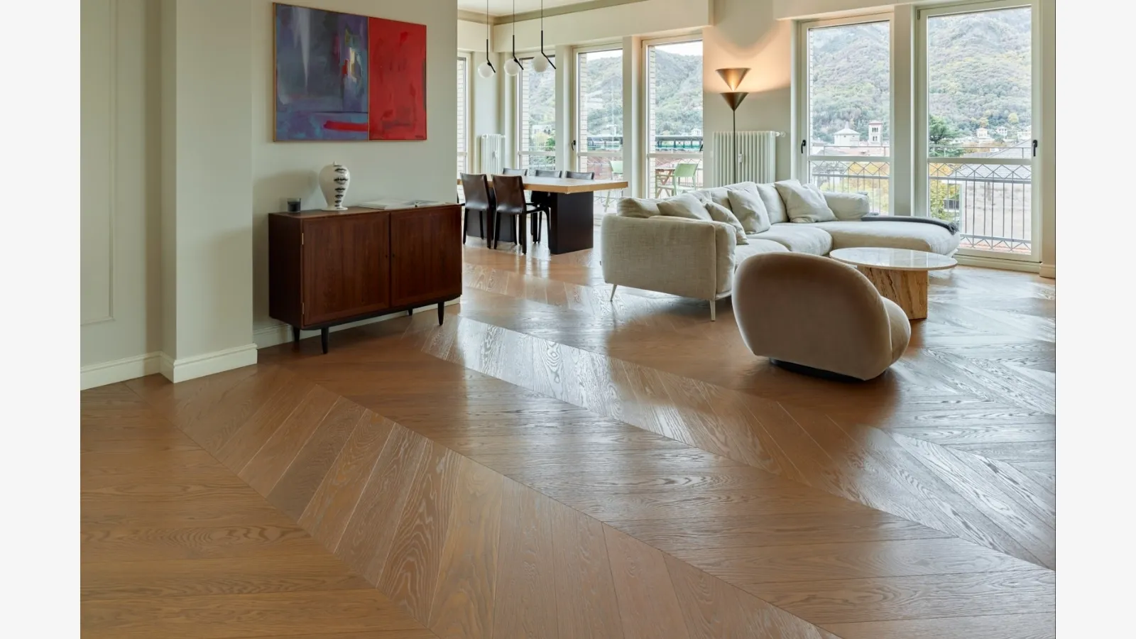 Parquet Romantico in Rovere senza nodi spazzolato di Fiemme Tremila