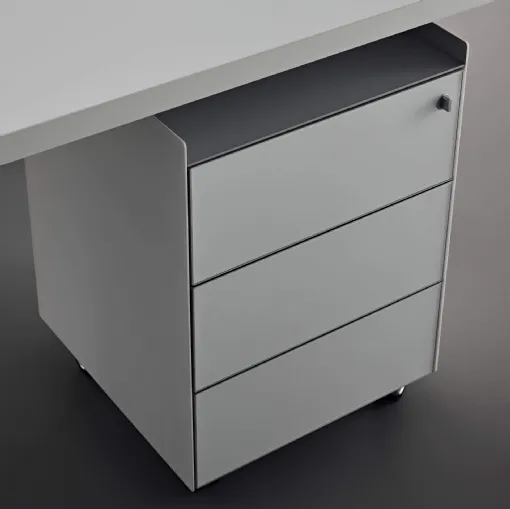 Cassettiera in vetro Flat System di Rimadesio